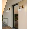 Modern 1-Light Swing Arm Wall Sconce with Cone Clear Glass Shade  |   Swing Arm Lights Swing Arm Lights Swing Arm Lights