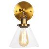 Modern 1-Light Swing Arm Wall Sconce with Cone Clear Glass Shade  |   Swing Arm Lights Swing Arm Lights Swing Arm Lights