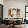 Modern Farmhouse 5/6-Light Black Gold Chandelier Seeded Glass Pendant Lights  |   Chandeliers Ceiling Lighting Chandeliers