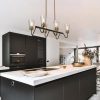 Modern Farmhouse 5/6-Light Black Gold Chandelier Seeded Glass Pendant Lights  |   Chandeliers Ceiling Lighting Chandeliers