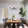 Modern Farmhouse 5/6-Light Black Gold Chandelier Seeded Glass Pendant Lights  |   Chandeliers Ceiling Lighting Chandeliers