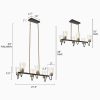 Modern Farmhouse 5/6-Light Black Gold Chandelier Seeded Glass Pendant Lights  |   Chandeliers Ceiling Lighting Chandeliers