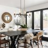 Modern Farmhouse 5/6-Light Black Gold Chandelier Seeded Glass Pendant Lights  |   Chandeliers Ceiling Lighting Chandeliers