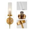 Modern Gold Wall Sconce with Glass Shade  |   Wall Sconces Wall Lighting Wall Sconces