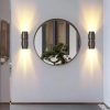 Modern Grey/Gold Minimalist LED Ring Wall Sconces, Contemporary Flush Mounted Indoor Lamp  |   Flush Mount Wall Lights Flush Mount Wall Lights Flush Mount Wall Lights