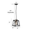 Modern Industrial 1-Light Kitchen Island Pendant Metal Hanging Lights Foyer  |   Kitchen Lighting Kitchen Lighting Black