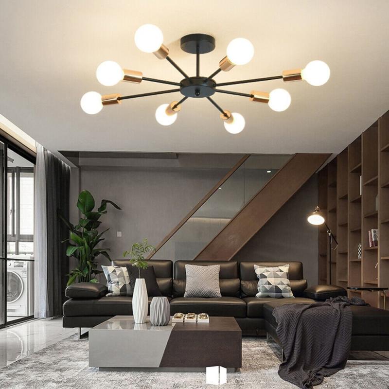 Modern Sputnik Chandelier Semi Flush Mount Ceiling Light Fixture  |   Semi-Flush Mount Ceiling Lights Ceiling Lighting Semi-Flush Mount Ceiling Lights