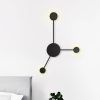 Modern Ultra-thin Black Sputnik LED Wall Light – 3000K Warm Lighting  |   Flush Mount Wall Lights Flush Mount Wall Lights Flush Mount Wall Lights