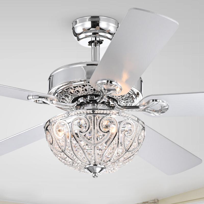 Novarro Lighted Ceiling Fan with Crystal Bowl Shade  |   Ceiling Fans Ceiling Fans Ceiling Fans