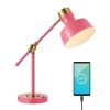 Odile 18.5″ Classic Farmhouse Adjustable Cantilever LED Task Lamp with USB Charging Port  |   Desk Lamps Desk Lamps Desk Lamps