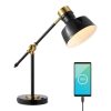 Odile 18.5″ Classic Farmhouse Adjustable Cantilever LED Task Lamp with USB Charging Port  |   Desk Lamps Desk Lamps Desk Lamps