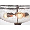 Oil Rubbed Bronze 3-Light Semi Flush Mount with Seeded Glass Shade – Oil Rubbed Bronze  |   Semi-Flush Mount Ceiling Lights Ceiling Lighting Oil Rubbed Bronze