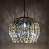 Phoebe Silver Mercury Glass and Nickel-Finish Metal Globe Shade Pendant Light – 16″x 16″x 18/66″  |   Kitchen Lighting Kitchen Lighting Kitchen Lighting