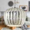 Phoebe Silver Mercury Glass and Nickel-Finish Metal Globe Shade Pendant Light – 16″x 16″x 18/66″  |   Kitchen Lighting Kitchen Lighting Kitchen Lighting