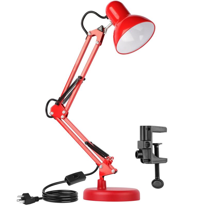 Red Metal Swing Arm Desk Lamp for Eye-Caring Study  |   Swing Arm Lights Swing Arm Lights Swing Arm Lights