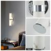 Resin Imitation Marble and Chrome Wall Sconce, Set of 2,Modern Vertical Light Fixture for Bathrooms, Hallways(Only Indoor)  |   Step Lights Step Lights Step Lights