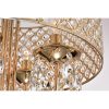 Round Beaded Drum Chandelier with Hanging Crystals  |   Chandeliers Ceiling Lighting Chandeliers