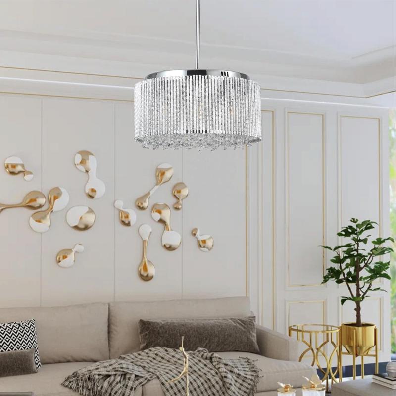 Round Crystal Living Room Chandelier  |   Chandeliers Ceiling Lighting Chandeliers