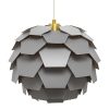 Rowena Gray and Brushed Gold Lotus 14.5-Inch Pendant Light – 14.5″ x 14.5″ x 14.5/62.5″  |   Kitchen Lighting Kitchen Lighting Kitchen Lighting