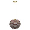 Rowena Gray and Brushed Gold Lotus 14.5-Inch Pendant Light – 14.5″ x 14.5″ x 14.5/62.5″  |   Kitchen Lighting Kitchen Lighting Kitchen Lighting