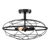 Sagi 17 Inch Matte Black Semi Flush Mount with 3 Light  |   Semi-Flush Mount Ceiling Lights Ceiling Lighting Semi-Flush Mount Ceiling Lights