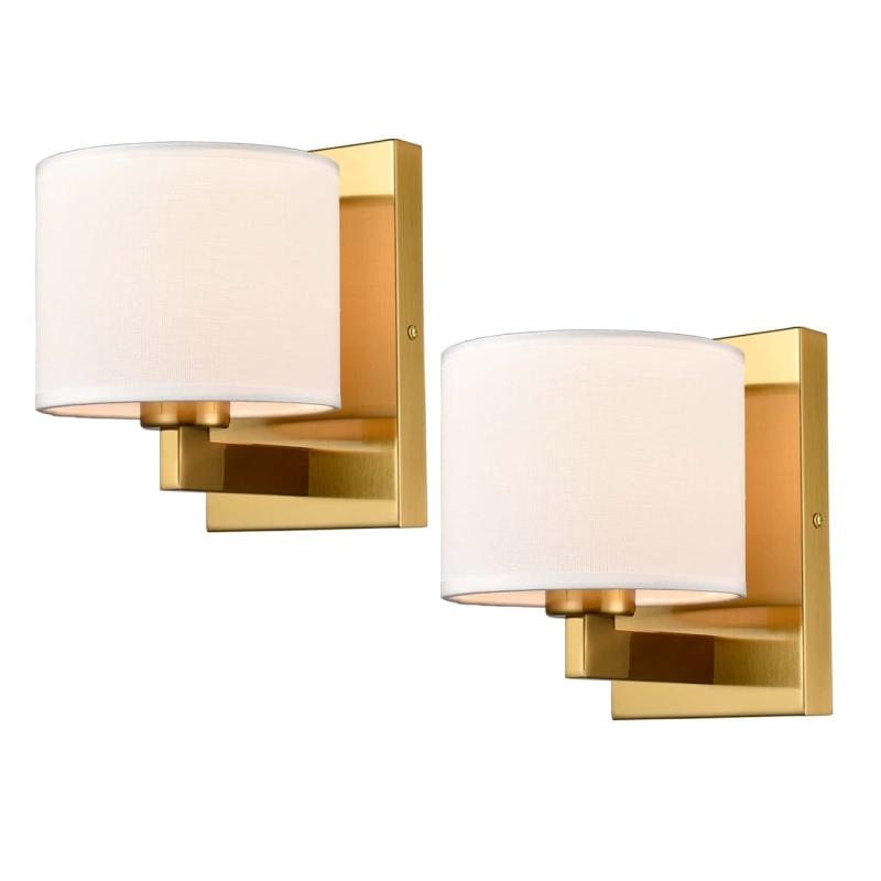 Sardinia Wall Sconces Fabric Shade Wall Lamps – Set of 2  |   Flush Mount Wall Lights Flush Mount Wall Lights Flush Mount Wall Lights