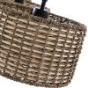 Sedgy 3-Light Black Farmhouse Rattan Island Light Linear Chandelier – 41″W  |   Chandeliers Ceiling Lighting Chandeliers