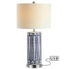 Serge 27″ Ceramic/Iron Contemporary USB Charging LED Table Lamp, Navy/Chrome  |   Lamp Sets Lamp Sets Lamp Sets