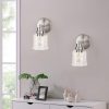 Single Wall Sconce Stainless Steel Base Frame Clear Glass Shade – 5.5” x 4.7” x 9” (L x W x H)  |   Flush Mount Wall Lights Flush Mount Wall Lights Flush Mount Wall Lights