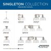 Singleton Collection 2-Light 17 in. Brushed Nickel Vanity Light with Clear Glass Shades – Small  |   Flush Mount Wall Lights Flush Mount Wall Lights Flush Mount Wall Lights