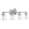 Soctra 4-light Silvertone Bath Light  |   Bathroom Lighting Bathroom Lighting Bathroom Lighting