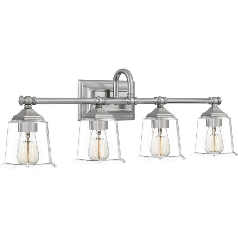 Soctra 4-light Silvertone Bath Light  |   Bathroom Lighting Bathroom Lighting Bathroom Lighting