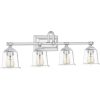 Soctra 4-light Silvertone Bath Light  |   Bathroom Lighting Bathroom Lighting Bathroom Lighting