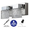 Stainless Steel 3000K Integrated LED Vanity Light with Art Glass Shades – Chrome  |   Bathroom Lighting Bathroom Lighting Bathroom Lighting