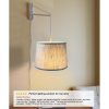 Textured Oatmeal Shade, 1 Light White Cord/Arm  |   Swing Arm Lights Swing Arm Lights Swing Arm Lights