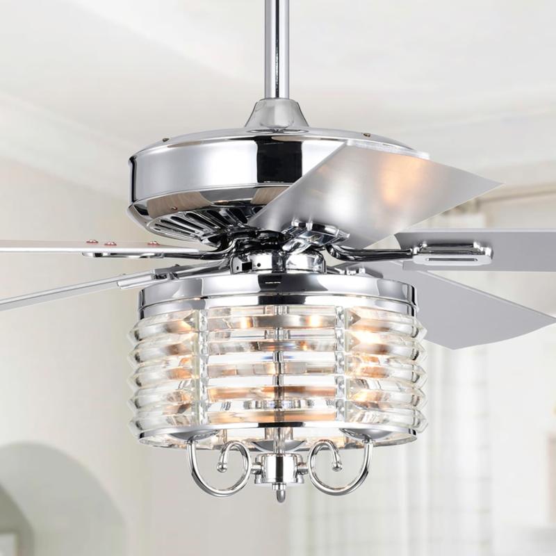 Themar 26 Inch Mid-century Modern Style Lighted Ceiling Fan with Remote  |   Ceiling Fans Ceiling Fans Ceiling Fans