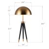 Tinasha American Retro 2-Light Table Lamp, Scifi Gold Steampunk Metal Dome Shade  |   Desk Lamps Desk Lamps Desk Lamps