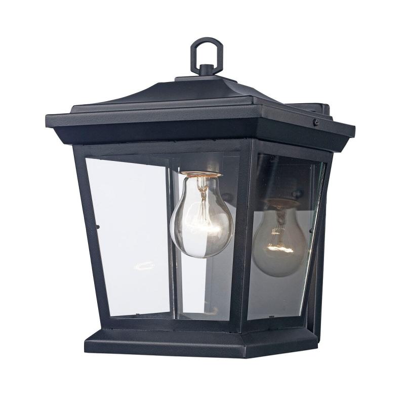 Turlock 1 Light Outdoor Wall Lantern in Black  |   Outdoor Wall Lighting Outdoor Wall Lighting Black