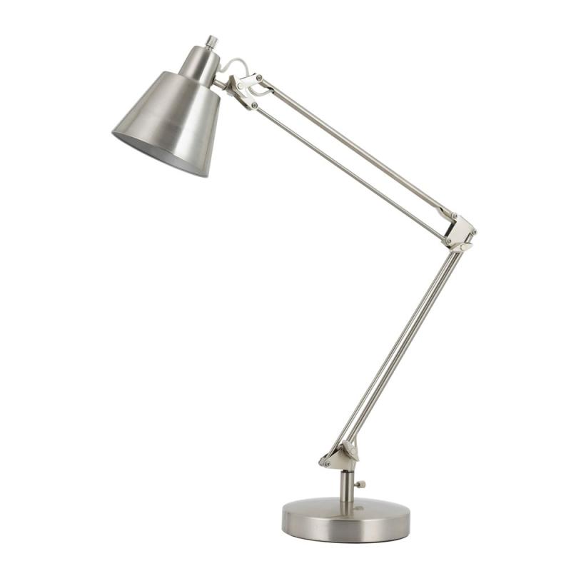 Udbina Silvertone Steel Desk Lamp with Adjustable Arm  |   Desk Lamps Desk Lamps Desk Lamps