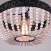 Vintage 13-inch Beaded Drum Pendant Light  |   Kitchen Lighting Kitchen Lighting Black