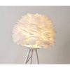 White Iron Table Lamp With White Goose Feather  |   Desk Lamps Desk Lamps Desk Lamps