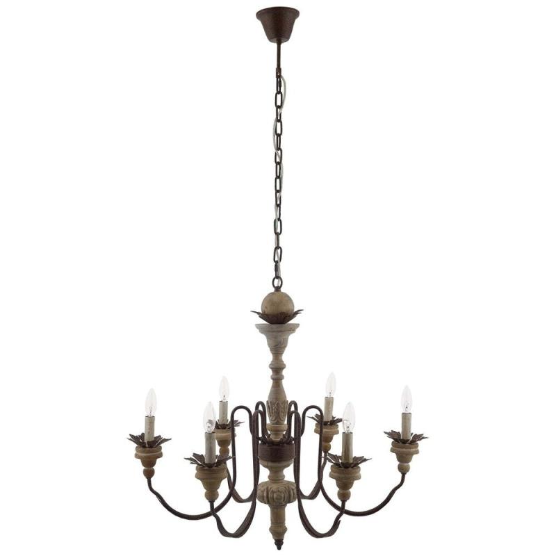 Wild Hen Vintage French Candelabra Metal & Wood Chandelier  |   Chandeliers Ceiling Lighting Chandeliers