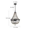 Windy Bracken 4-light Wood Beads Chandelier Pendant Lighting – W16.1″ x H25.4″  |   Kitchen Lighting Kitchen Lighting Kitchen Lighting