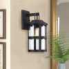 1-light outdoor wall light with clear glass and black finish  |   Flush Mount Wall Lights Flush Mount Wall Lights Flush Mount Wall Lights