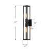 2 Bulb Metal Frame Wall Scones, Square Symmetrical Structured Rectangular Vanity Wall Light (Set of 1)  |   Wall Sconces Wall Lighting Wall Sconces