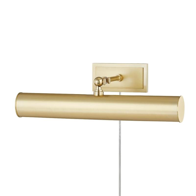 2 Light Picture Light With Plug – Aged Brass  |   Picture Lights Picture Lights Aged Brass