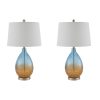 27″ Modern Curved Colored Glass Table Lamp (Set of 2)  |   Lamp Sets Lamp Sets Lamp Sets