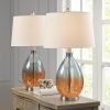 27″ Modern Curved Colored Glass Table Lamp (Set of 2)  |   Lamp Sets Lamp Sets Lamp Sets