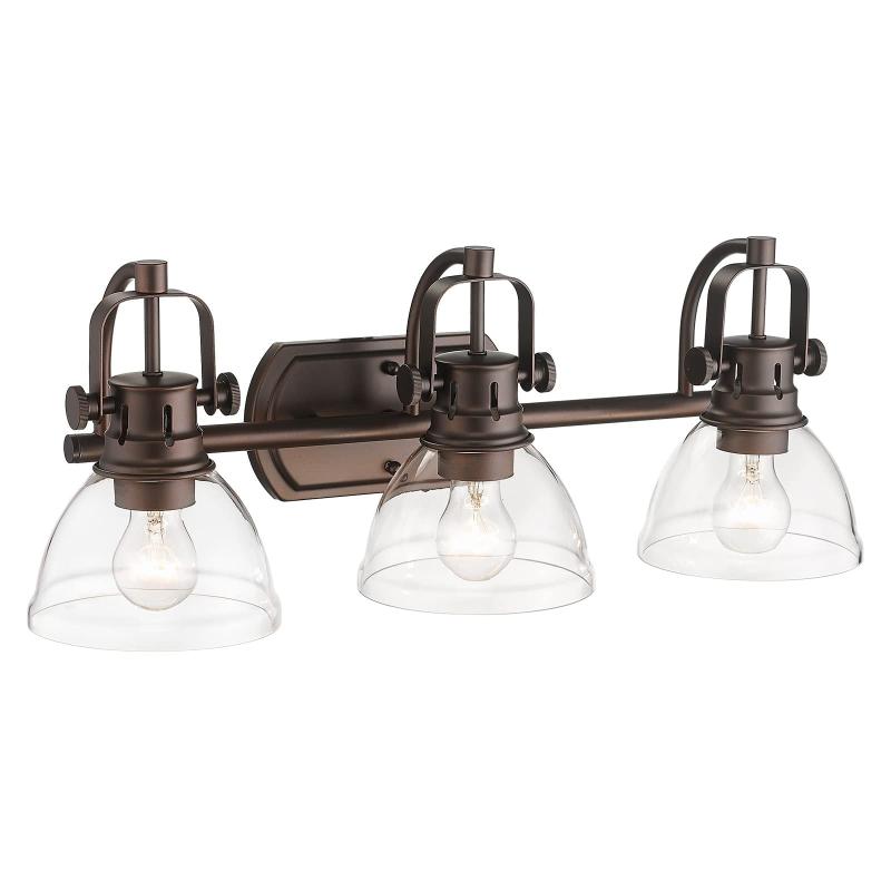 3-Light 4-Light Industrial Bathroom Vanity Light with Clear Glass  |   Bathroom Lighting Bathroom Lighting Bathroom Lighting