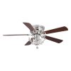 48″ Modern Reversible 5-Blade Crystal Flush Mount Ceiling Fan with Remote  |   Ceiling Fans Ceiling Fans Ceiling Fans